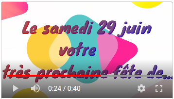 Et oui ! c'est finalement bientôt! Cette petie vidéo qui annonce la prochaine fête de la Soulenque est aussi publiée sur notre page Facebook. Il vous sera possible de réserver en ligne à partir du 1° juin 2019 sur le site en cliquant sur le menu principal  BOUTIQUE onglet  Réservation...